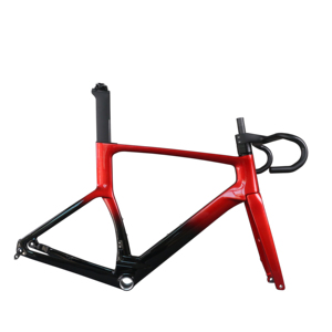 Full Carbon Fiber T1000 Black Red <b>Paint</b> Desgin Disc Road Bike <b>Frame</b> TT-X38 Tire 700X32C - Product Image 1