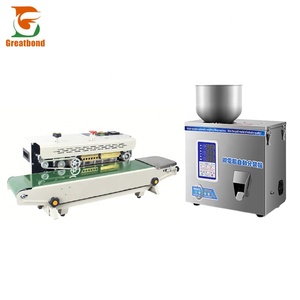 Machine de remplissage et de pesage horizontale pour sachets de snacks, grains de café, noix, thé et graines, avec scelleuse à bande continue, 100g 200g, la plus vendue - Product Image 1