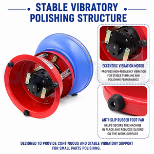 8-Inch <b>Micro</b> Vibration Jewelry Polishing <b>Machine</b> Workpiece Surface with Barrel Vibration for Metal Silver Gold Jade Jewelry - Product Image 5