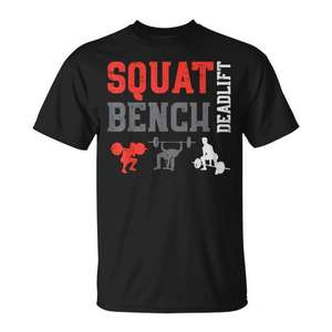 Camiseta Deportiva para Gimnasio, para Hombre y Mujer, para Sentadillas, Peso Muerto, Levantamiento de Pesas, Promocional - Product Image 1