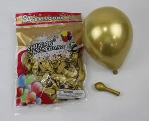 Toptan 5 inç kalınlaşmak metalik balonlar krom renk balonlar lateks yuvarlak balon parti tedarikçisi dekorasyon balonu