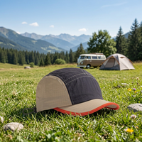 Gorra de Campamento Personalizada de 2 Tonos, Secado Rápido, 5 Paneles, para Pesca, Ciclismo, Senderismo, Gorra Deportiva Transpirable de Poliéster, Venta al Por Mayor OEM
