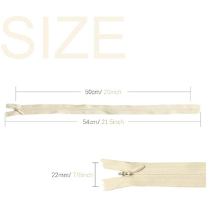 Fermeture éclair invisible en nylon personnalisée pour vêtements, robes, jupes, pantalons, accessoires vestimentaires, différentes tailles, couleurs et longueurs - Product Image 4