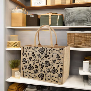 Bolsas de Compra de Yute Reutilizables y Ecológicas Personalizadas con Doble Capa, Ajustables y Duraderas para Mercados y Centros Comerciales - Product Image 2