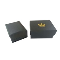 Boîte à bijoux rigide noire personnalisée EVERWIN, non ternie, avec insert pour pendentif, emballage OEM ODM, boîte de présentation de bijoux avec logo pour marques
