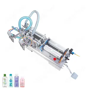 Semi-automatic Pneumatic Makeup Remover Liquid Two Heads Filling Machine