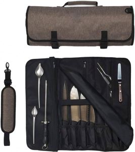 Bolsa Portacuchillos de Chef de Fábrica BSCI - 20 Bolsillos en Total para Cuchillos y Utensilios de Cocina - Hecha con Nailon Encerado Resistente a las Manchas - Product Image 1
