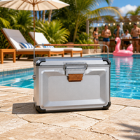 Boîte isotherme en alliage d'aluminium de 20 L avec poignée et boucle de verrouillage pour maintien de température multiple