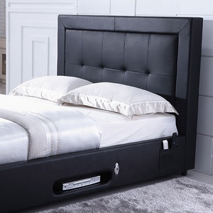Sofá <span class=keywords><strong>cama</strong></span> de piel sintética con control remoto, mueble moderno para <span class=keywords><strong>cama</strong></span> y habitación, tamaño queen, alta calidad - Product Image 5