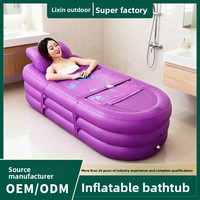 Baignoire sauna vapeur gonflable en PVC pliable pour usage domestique, baignoire individuelle pour adulte