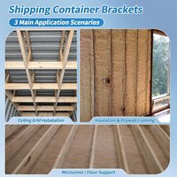 JH-Mech pour conteneurs de 20 pieds, structure à double verrouillage, revêtement époxy intégral, supports en acier pour charpente en bois pour conteneurs maritimes