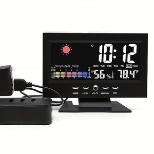Multi-functional Weather Station <b>Clock</b> Thermometer Hygrometer Calendar <b>Digital</b> LCD Display Temperature and Humidity Meter - Product Image 4