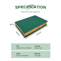 Service d'impression personnalisée de carnets de notes A4 A5, couverture rigide en tissu, reliure cousue, avec bordure dorée
