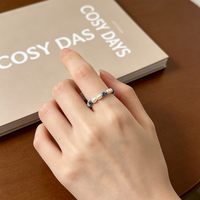 Elastischer Ring für Damen Weiße Natürliche Süßwasserperlen AA-Qualität Reisform Saatperlen Luxuriöser Stil Vielseitig für Alltag und Party