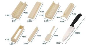 Juego de fabricación de <span class=keywords><strong>Sushi</strong></span> antiadherente, edición <span class=keywords><strong>Deluxe</strong></span>, DIY, máquina para hacer <span class=keywords><strong>Sushi</strong></span>, varias formas, blanco, para principiantes - Product Image 2