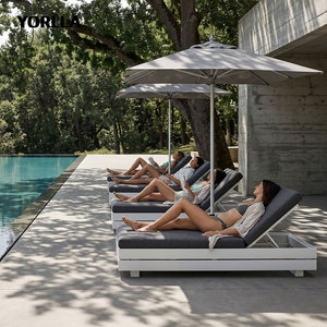 Mobilier d'extérieur pour <span class=keywords><strong>lit</strong></span> de plage d'hôtel personnalisé de luxe, rideau comprenant un cadre en aluminium, patio extérieur, canapés-lits de plage - Product Image 5