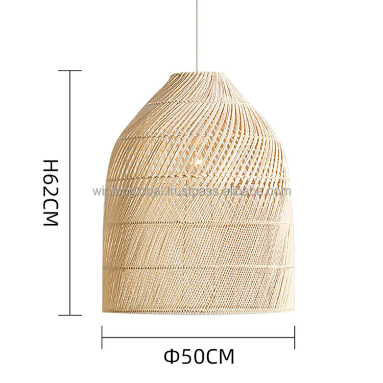 GERINGE MOQ Fabrik individuelle moderne handgemachte Weidenlampenbezüge und -schatten Rattan-Lampenschutz