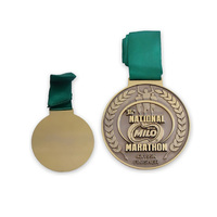 Produits de gravure laser souvenir vierge fabrication de médailles sportives en métal plaqué or et trophées en argent