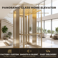 Ascenseur panoramique extérieur en verre pour villa, prix usine, ascenseur résidentiel personnalisé 2-4 étages, 220V 380V, livraison rapide, certifié CE