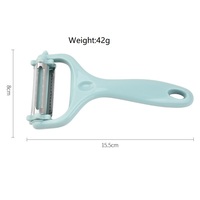 Multifunctionele plastic PP groente- en fruit schiller met scherp mes, antiaanbaklaag, makkelijk schoon te maken, duurzaam keukengereedschap