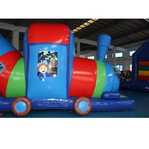 Piste de train gonflable géante de 10 m - Parcours d'obstacles gonflable commercial pour événements, écoles et locations de fêtes - Product Image 4