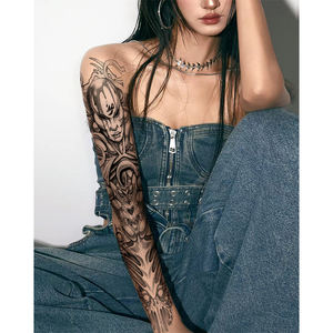 Autocollant de <span class=keywords><strong>tatouage</strong></span> de corps de haute qualité moins cher <span class=keywords><strong>faux</strong></span> <span class=keywords><strong>tatouage</strong></span> de personnalité pour <span class=keywords><strong>homme</strong></span> et femme tatouages temporaires imperméables manche <span class=keywords><strong>bras</strong></span> complet - Product Image 1