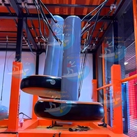 Parcours d'obstacles réglable pour enfants, ensemble de défi Ninja avec mur d'escalade pour aire de jeux en plein air
