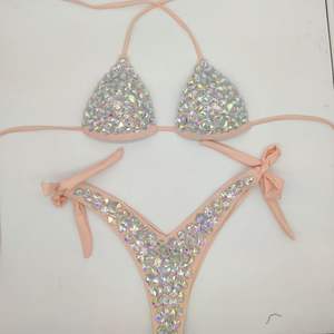 King Mcgreen Star Luxury Diamond Biquinis Sexy Crystal Bikinis Mujer Traje de baño Rhinestone Push up Traje de baño Mujer Night Club Wear - Product Image 6