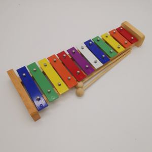Glockenspiel coloré Xylophone en bois aluminium Percussion 12 tons Piano Xylophone jouet pour prix d'écoute sonore - Product Image 3
