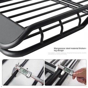 Porte-bagages <span class=keywords><strong>de</strong></span> <span class=keywords><strong>toit</strong></span> <span class=keywords><strong>pour</strong></span> SUV en acier au carbone Canyossoar, robuste, étanche, capacité <span class=keywords><strong>de</strong></span> charge élevée supérieure à 100 kg, installation facile - Product Image 6