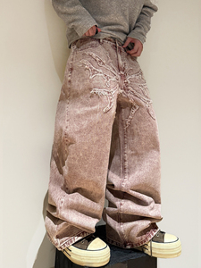 <span class=keywords><strong>Jeans</strong></span> da <span class=keywords><strong>Uomo</strong></span> in Cotone Stile Street, a Zampa e Larghi, Moda Gotica Y2K, Vendita Diretta dalla Fabbrica - Product Image 2