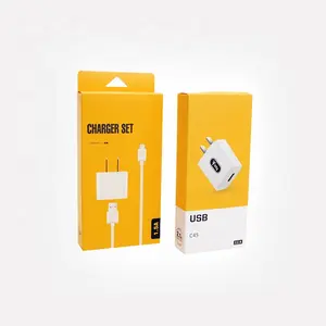 Environmental Recyclable Charger Packaging Box Custom Printed Package Paper Box for 3c Electronics Products Foldable Carton