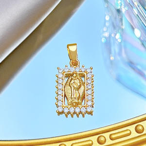 [Copper <span class=keywords><strong>True</strong></span> Gold] Maria Small Brand <span class=keywords><strong>Faith</strong></span> Personality Cross-Border Diy Handmade Jewelry Zirconium Micro-Inlaid Pendant - Product Image 2