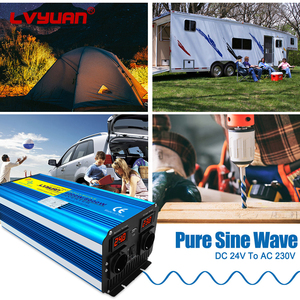 Convertisseur solaire LVYUAN <span class=keywords><strong>24</strong></span> volts CC 220 volts CA, onde sinusoïdale pure, convertisseur solaire 12V <span class=keywords><strong>4000</strong></span> watts, onde sinusoïdale pure - Product Image 6