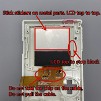 2.2 pouces pour écran LCD haute luminosité GBC LCD pour Gameboy COLOR GBC, Plug and Play sans soudure et coupe de coque.