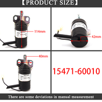 15471-60010 BAOCHAI Solénoïde d'arrêt moteur Kubota pour générateur diesel, électrovanne de coupure de carburant pour moteurs Z482 D722 B1550