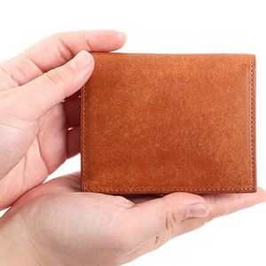 Japanese Style Coin Purse 5 Inch Genuine Leather Bi Fold With <b>Lock</b> Closure For Everyday Use - Product Image 2