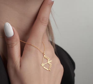 Vente chaude en acier inoxydable 316L arc flèche nom collier haute qualité pointe de flèche pendentif collier arme collier - Product Image 1