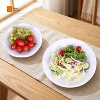 Tigela de Salada de Resina Branca de Qualidade Premium Durável com Padrão em Espiral Criativo Moderno, Recipiente para Frutas, Prato para Hotel, Bar, Design de Planta