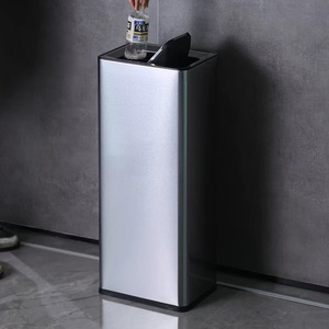<span class=keywords><strong>Poubelle</strong></span> à <span class=keywords><strong>couvercle</strong></span> <span class=keywords><strong>basculant</strong></span> en acier inoxydable, grande capacité, pour les espaces publics et les hôtels - Product Image 4