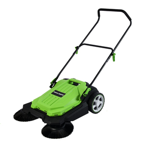 VERTAK 18L Walk-Behind Household <b>Floor</b> Sweeper <b>Machine</b> Manual with Plastic Construction for <b>Cleaning</b> and Sweeping - Product Image 1