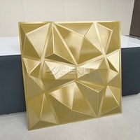 Panel de Pared 3D de PVC Dorado de 30*30cm, Papel Tapiz Ecológico para Decoración de Paredes Interiores y Techos
