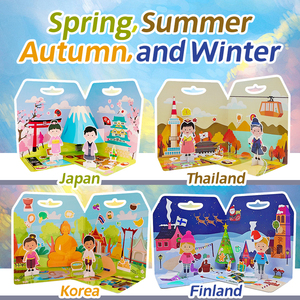 สมุดสติกเกอร์นำกลับมาใช้ใหม่ได้สำหรับของขวัญสำหรับเด็กของขวัญน่ารักกันน้ำสติกเกอร์ของเล่นตกแต่งสำหรับเด็กวัยหัดเดินสติ๊กเกอร์หนังสือ - Product Image 6