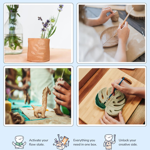 Kit de pâte à modeler auto-durcissante XinyiArt, kit de poterie DIY, ensemble de démarrage pour créer vos propres projets en argile auto-durcissante à la maison pour débutants et adultes - Product Image 5