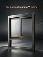 Ventana Corredera Moderna de Aleación de Aluminio con Certificación CE, Diseño Horizontal de Acero Inoxidable, Sistema de Seis Rieles, Resistente al Viento, para Baño y Hotel