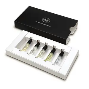 Custom Fragrance Discovery Kit Presentation Packaging Perfume Bottle Sample Drawer Box For Ampoules