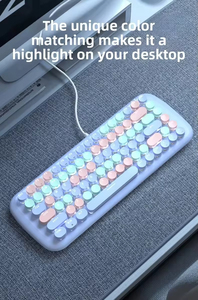 High Aesthetic 87-<b>Key</b> RGB Backlit Mechanical Keyboard New Computer Keyboard for Laptop Hot Sale Candy - Product Image 3
