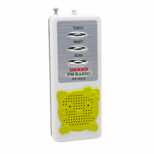 Pocket mini xách tay 2 AA pin khô dẫn đèn pin với kỹ thuật số AM/FM Radio và được xây dựng trong loa - Product Image 4