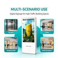 Layar Iklan Video Digital Signage 21,5 inci untuk Lift, Terpasang di Dinding, Gedung Komersial