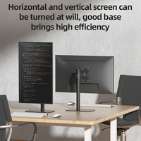 Soporte de Monitor Ajustable en Altura para Pantallas de 14-32 Pulgadas, Base de Acero Laminado en Frío, Color Blanco, Inclinación de 90°, VESA 75/100